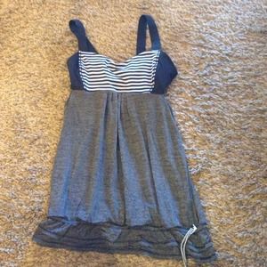 Lululemon Athletica tank in grey, black and blue