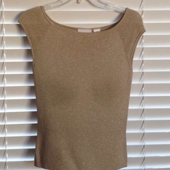 Gold metallic top