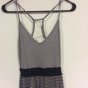 Maxi black and white stripes dress!