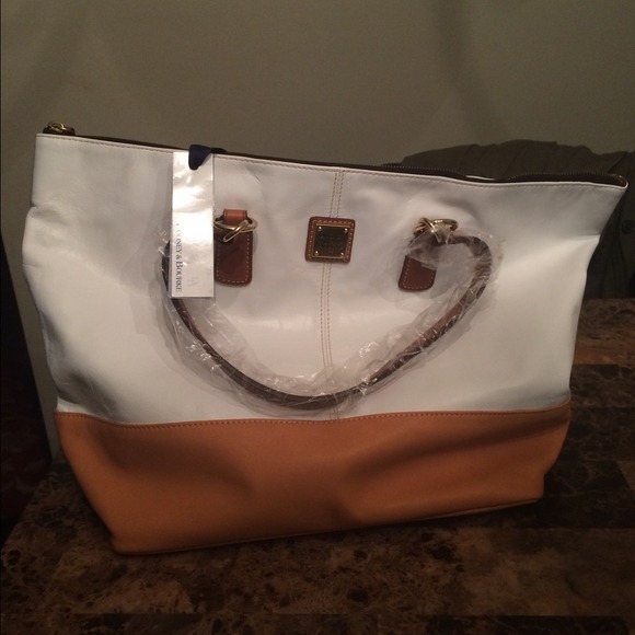 Dooney & Bourke White/Tan price is firm