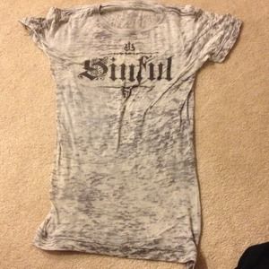 Grey Sinful Tee