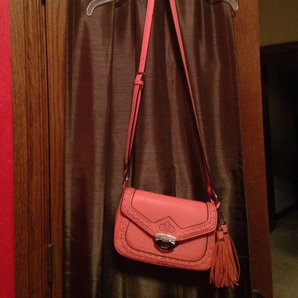 Coral Purse with a tassel