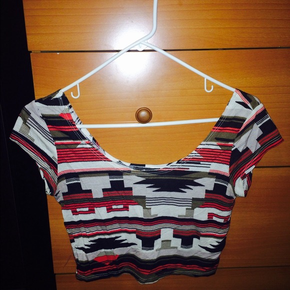 Aztec tribal crop top from boutique