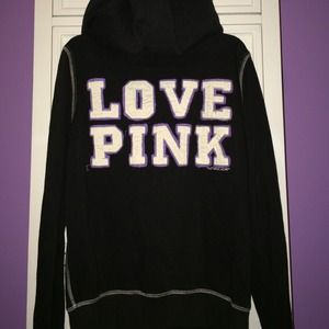 Black And Purple Victoria's Secret PINK Zip Up