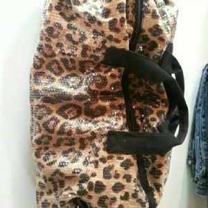 Animal print duffle and matching backpack BUNDLED