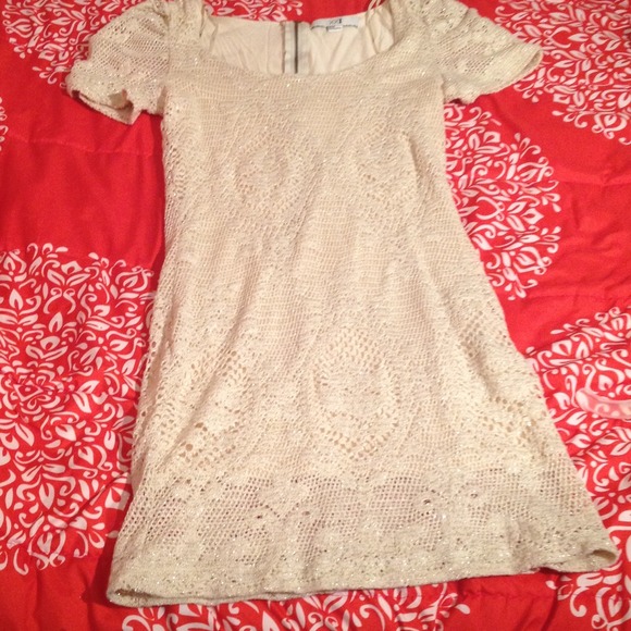 SOLD Lace crocheted body con dress