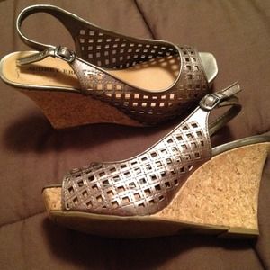 Audrey Brooke cork wedges