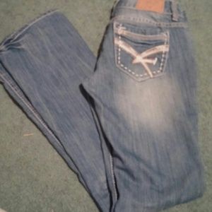 Bootcut blue jeans