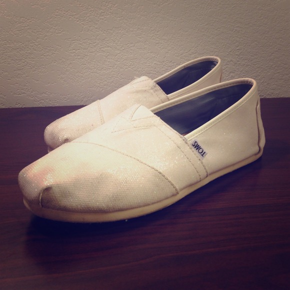 Bridal White Glitter Women's Classic TOMS