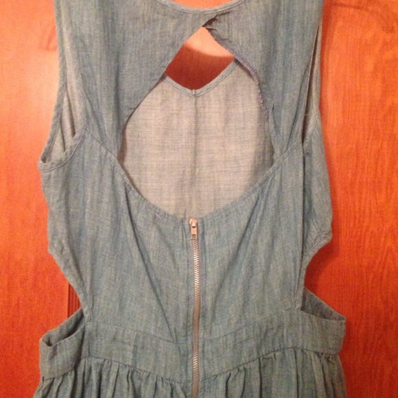 Jean Dress with Cutouts - Picture 3 of 4