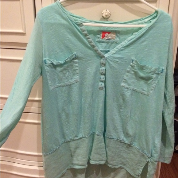 Anthropologie mint blouse