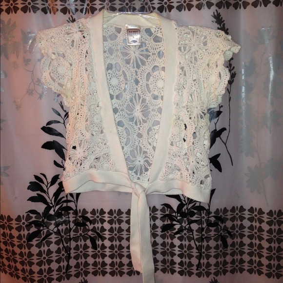 White Crocheted Shrug