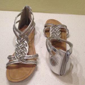 silver sandals