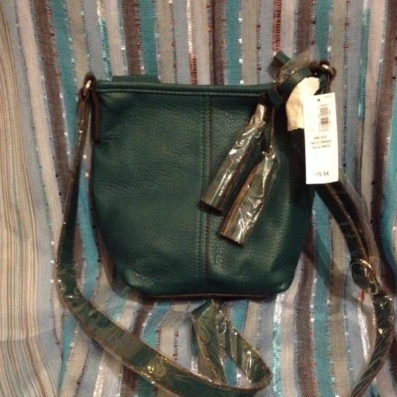 Dark teal cross body bag - Picture 1 of 3