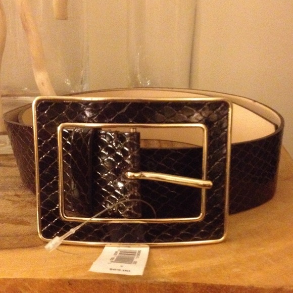 Banana Republic Dk Brwn 1.75 inch Belt w Gold S