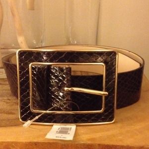 Banana Republic Dk Brwn 1.75 inch Belt w Gold S