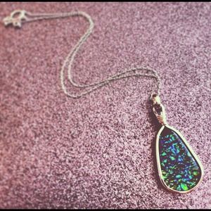 Moonstone Pendant Necklace Sterling Silver