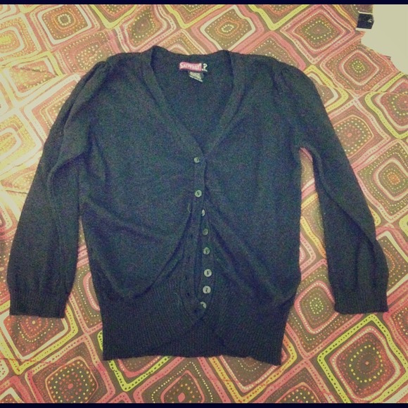 Black sparkly 3/4 sleeve cardigan