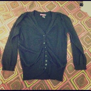 Black sparkly 3/4 sleeve cardigan