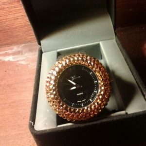 Geneva yellow diamond men's hip hop fashion watch