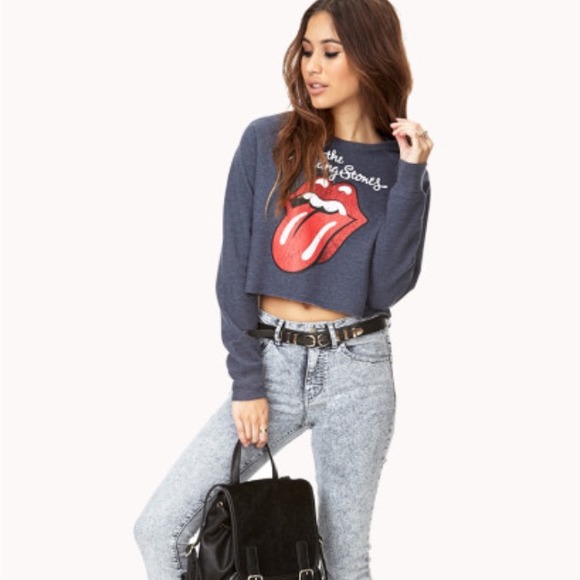 Rolling Stones cropped sweater.