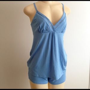 NEW Max Studio Blue Soft 2Pc Set PJ L