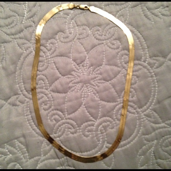 10kt Gold Herringbone  18 inches in length