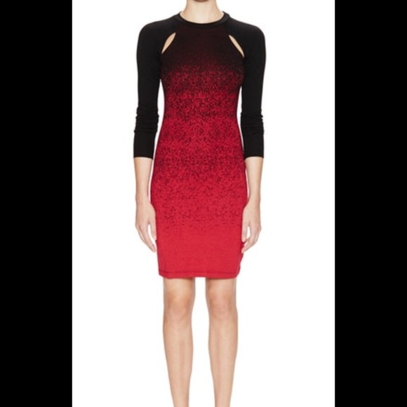 French Connection Ombre Dust Jersey Cut-out Dress