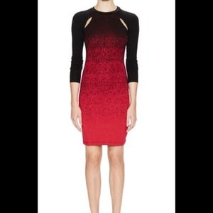 French Connection Ombre Dust Jersey Cut-out Dress