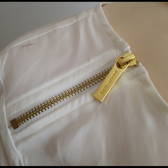 MICHAEL KORS Cream Longsleeve Blouse L $89.50 - Picture 3 of 4