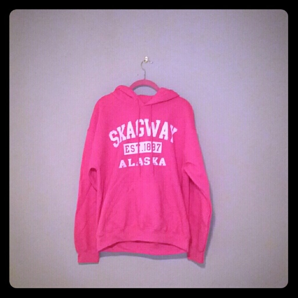 Bright pink hoodie from Alaska