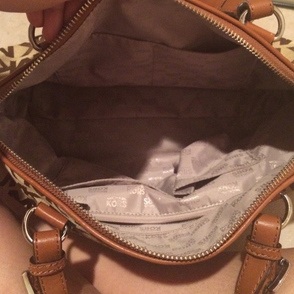 Brown/tan Michael Kors Satchel - Picture 1 of 5