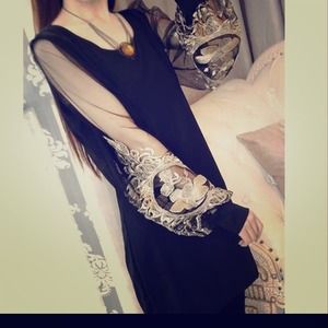 Korean long sleeve fashion dress