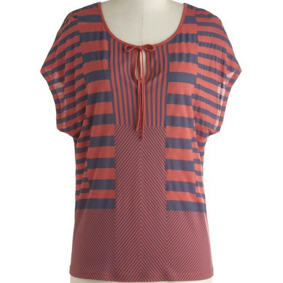 PRICE DROP! Modcloth/Gentle Fawn striped blouse - Picture 1 of 3