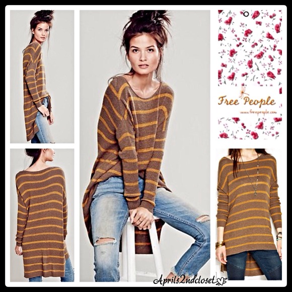 Free People Sweaters - FREE PEOPLE OVERSIZED 'Shipping News'TUNIC SWEATER