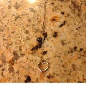 Authentic Tiffany E Peretti Open heart necklace