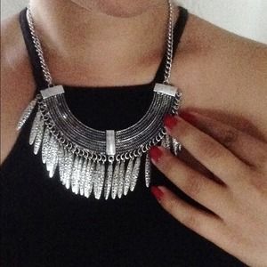 Silver Gypsy Fringe Necklace