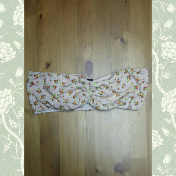 Cream floral bandeau