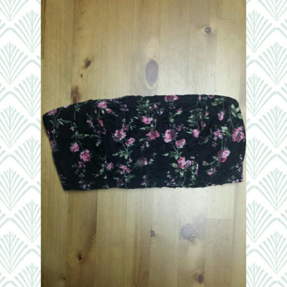 Black floral bandeau