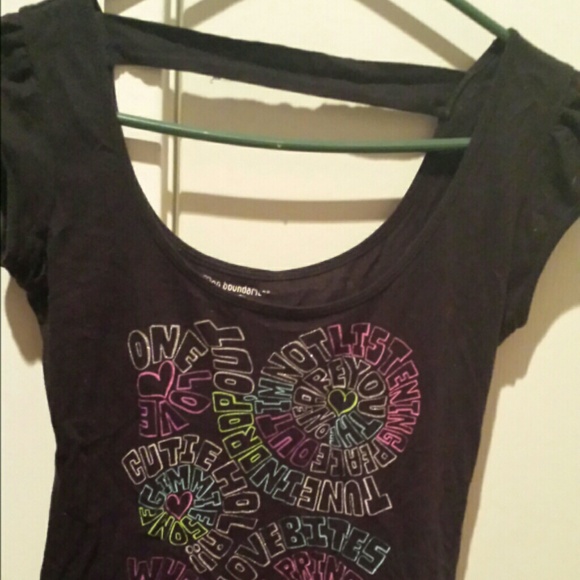 Black top with cut - out in back