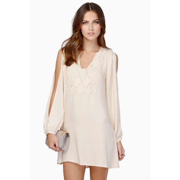 Creme crochet dress