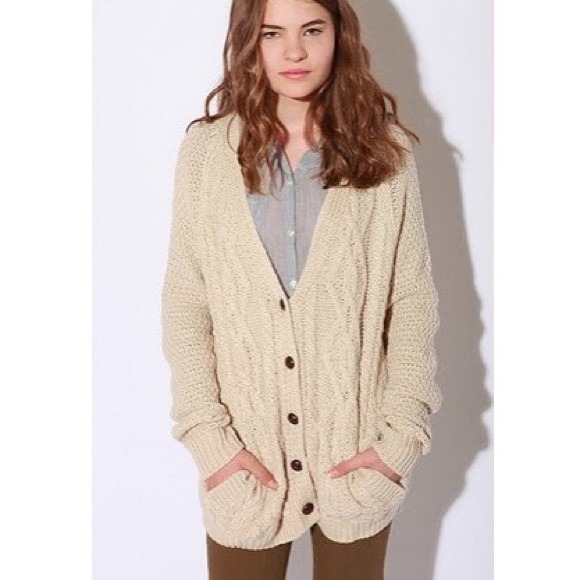 UO Oversized Cable Knit Sweater