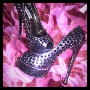 Steve Madden Studded Glitter Heels