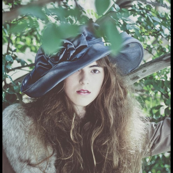 Large Grey Oversize Hat