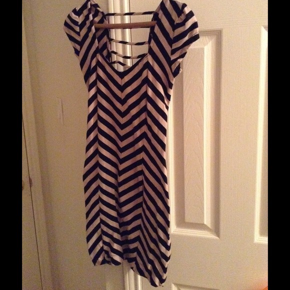 Chevron fitted dress