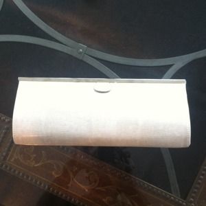 Snakeskin leather clutch