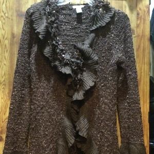 Nice long cardigan - Brown