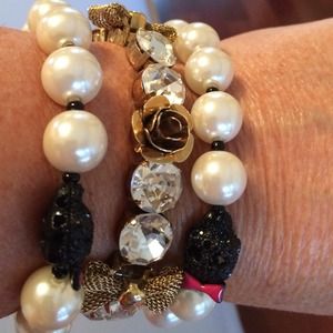 Betsy Johnson triple Charm Bracelet.
