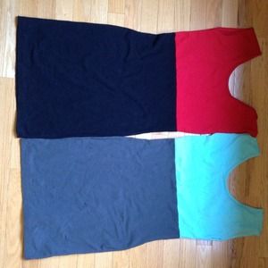 2 American Apparel Two-Toned Fitted Mini Dreses