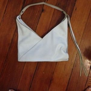 White leather boho bag